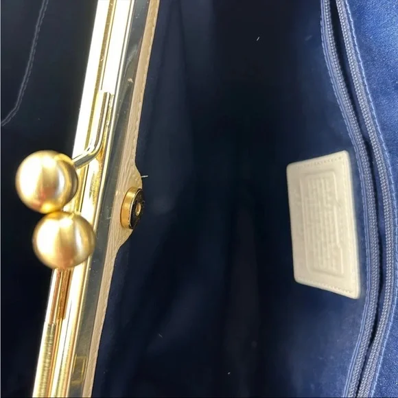 yellow coach purse- as is - Picture 7 of 12